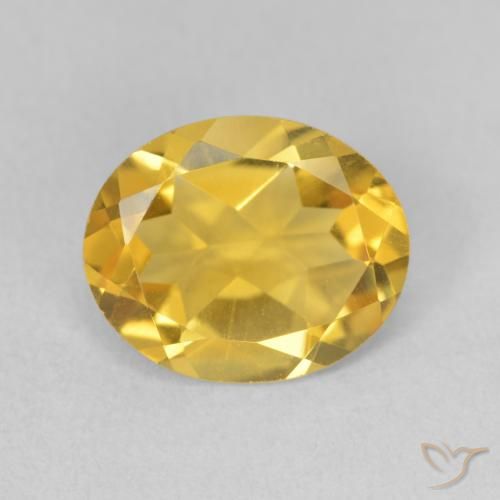 2.95ct Natural Medium Golden Citrine, Oval, VVS-VS