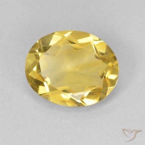 2.85 ct Golden Citrine Stone, Natural Citrine in Oval Facet Shape for Sale