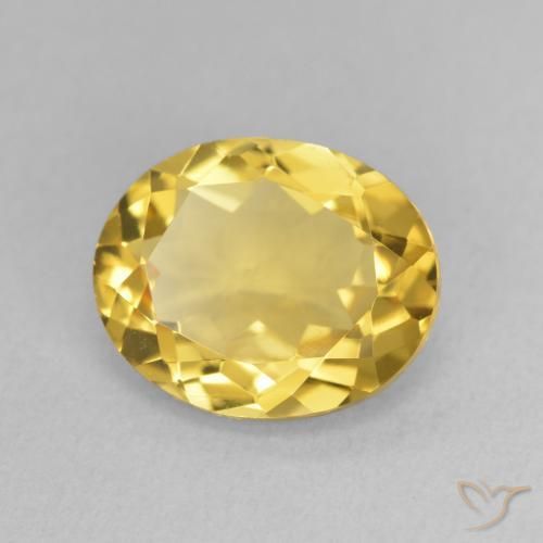 2.94 ct Golden Citrine Stone, Natural Citrine in Oval Facet Shape for Sale