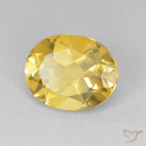 3.21 ct Golden Citrine Stone, Natural Citrine in Oval Facet Shape for Sale