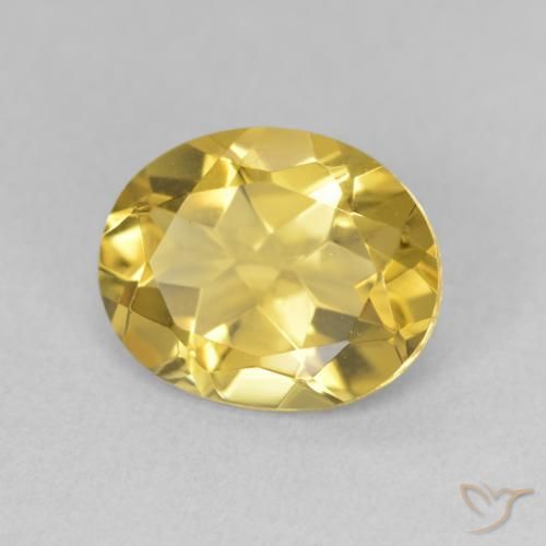 2.95 ct Golden Citrine Stone, Natural Citrine in Oval Facet Shape for Sale