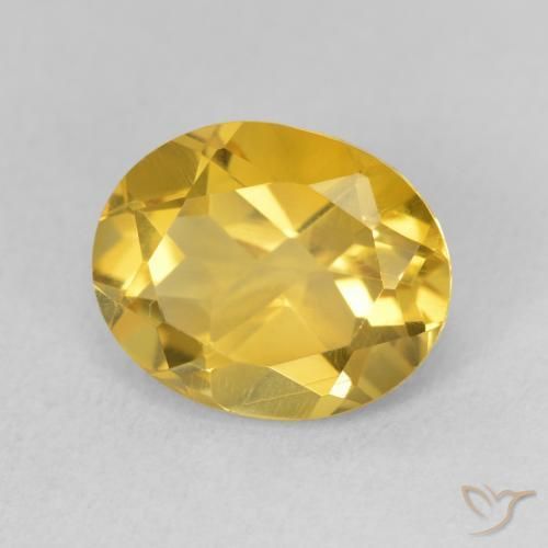 3.22 ct Golden Citrine Stone, Natural Citrine in Oval Facet Shape for Sale