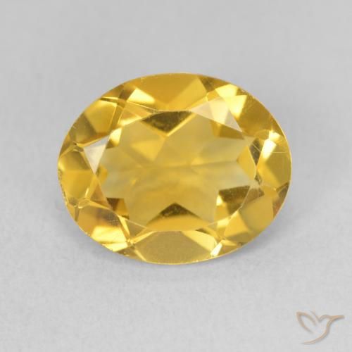 Citrino giallo da 2,85 ct, taglio ovale da 11 x 9 mm dal Brasile, Photo A