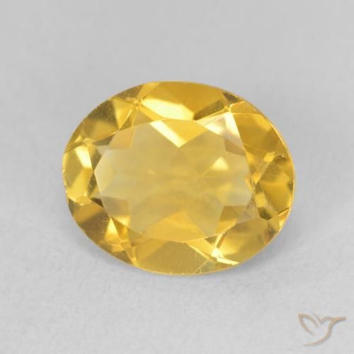 2.85 ct Golden Citrine Stone, Natural Citrine in Oval Facet Shape for Sale