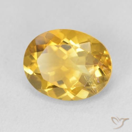3.49 ct Golden Citrine Stone, Natural Citrine in Oval Facet Shape for Sale