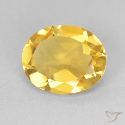 3.29 ct Golden Citrine Stone, Natural Citrine in Oval Facet Shape for Sale