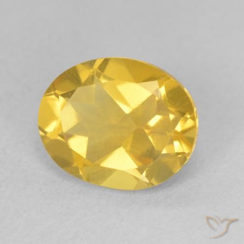 3.17 ct Golden Citrine Stone, Natural Citrine in Oval Facet Shape for Sale