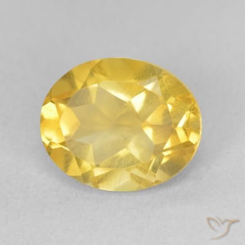 3.26 ct Golden Citrine Stone, Natural Citrine in Oval Facet Shape for Sale
