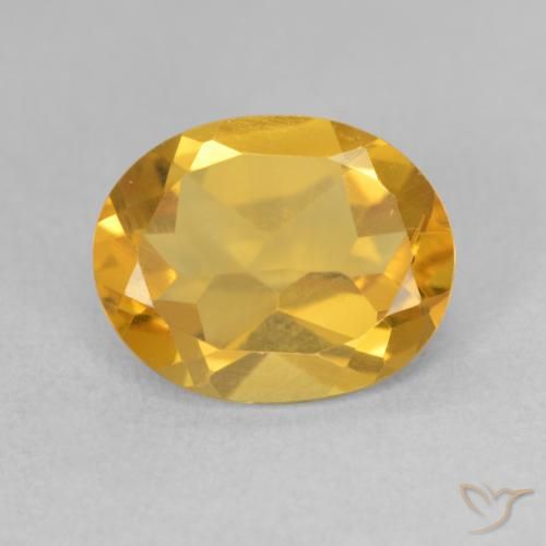2.94ct Natural Deep Golden Orange Citrine, Oval, VS
