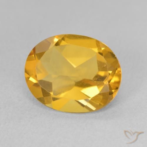 2.94 ct Golden Citrine Stone, Natural Citrine in Oval Facet Shape for Sale
