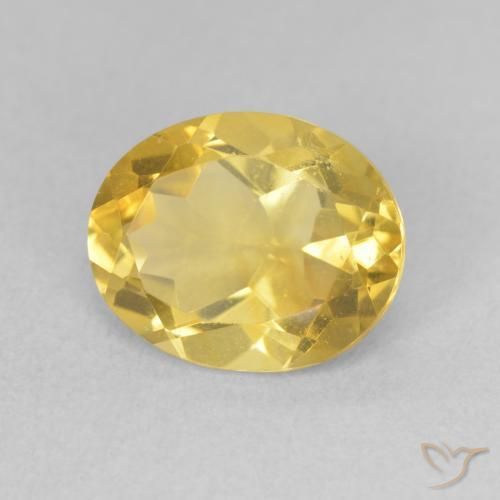 2.89 ct Golden Citrine Stone, Natural Citrine in Oval Facet Shape for Sale