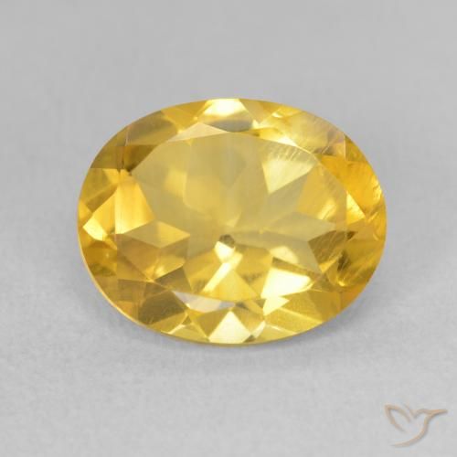 3.18ct Natural Medium Golden Citrine, Oval, VS