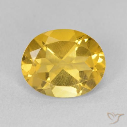 3.07ct Natural Medium Golden Citrine, Oval, VS