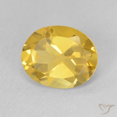 3.07 ct Golden Citrine Stone, Natural Citrine in Oval Facet Shape for Sale