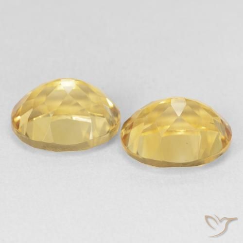 Citrine Gemstones in 11 x 9 mm (calibrated) Size for Sale, Citrine Stones in Bright Gold Color