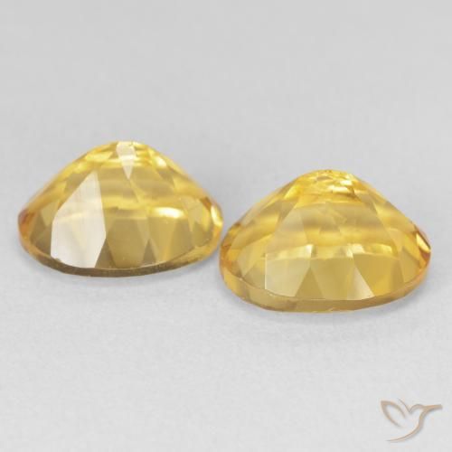 Citrine Gemstones in 11 x 9 mm (calibrated) Size for Sale, Citrine Stones in Golden Color