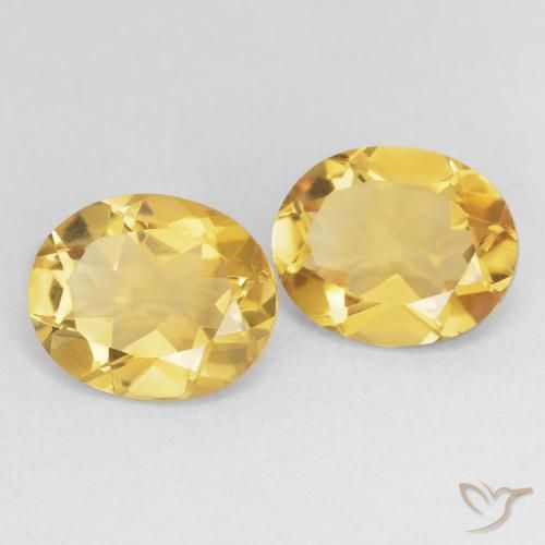 6.43 ctw Golden Citrine Stones, Natural Citrine in Oval Facet Shape for Sale