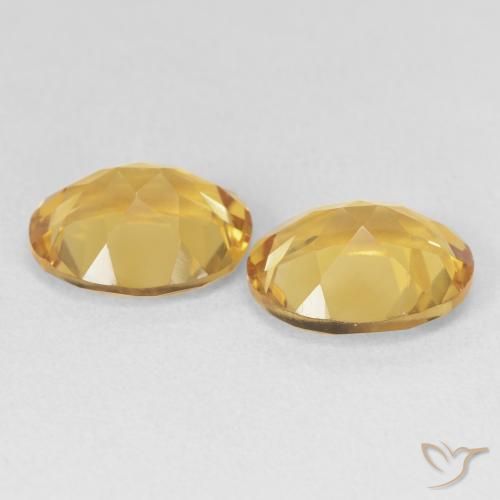 Citrine Gemstones in 11 x 9 mm (calibrated) Size for Sale, Citrine Stones in Golden Color