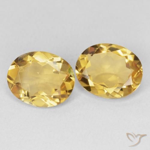 5.86 ctw Golden Citrine Stones, Natural Citrine in Oval Facet Shape for Sale
