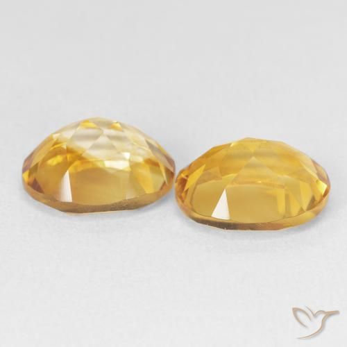 Citrine Gemstones in 11 x 9 mm (calibrated) Size for Sale, Citrine Stones in Golden Color