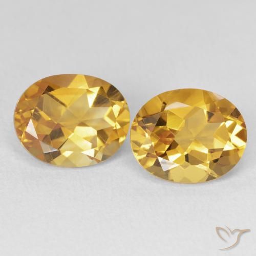 7.31ctw Natural Deep Gold Citrine, Oval, VVS-VS