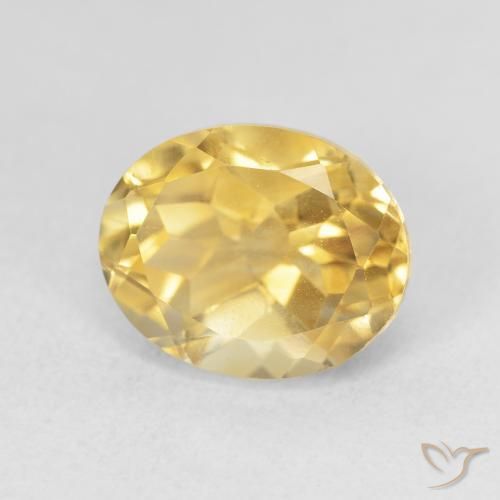 3.99 ct Golden Citrine Stone, Natural Citrine in Oval Facet Shape for Sale