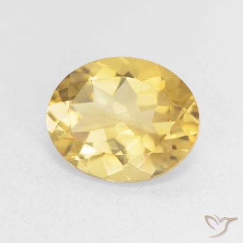 3.15 ct Golden Citrine Stone, Natural Citrine in Oval Facet Shape for Sale