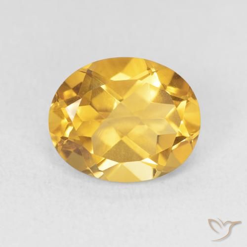 3.38ct Natural Dark Golden Citrine, Oval, VVS