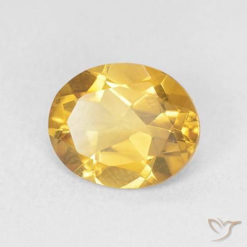 3.06 ct Golden Citrine Stone, Natural Citrine in Oval Facet Shape for Sale