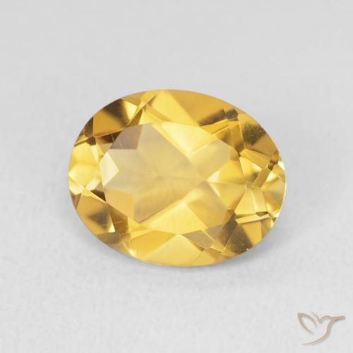 3.15 ct Golden Citrine Stone, Natural Citrine in Oval Facet Shape for Sale