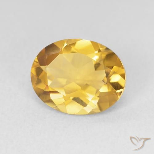 3.02 ct Golden Citrine Stone, Natural Citrine in Oval Facet Shape for Sale