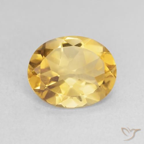 2.94ct Natural Deep Gold Citrine, Oval, VS