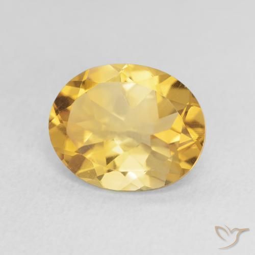2.94 ct Golden Citrine Stone, Natural Citrine in Oval Facet Shape for Sale