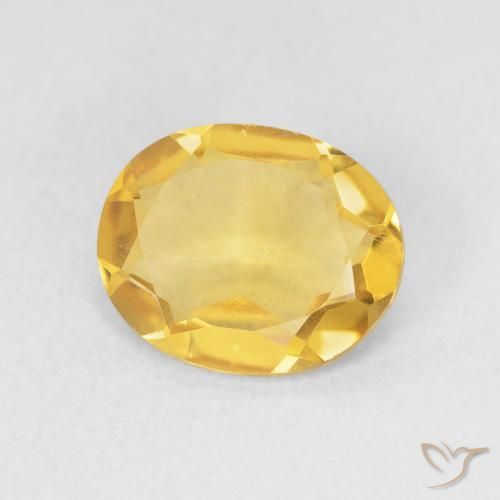 2.64 ct Golden Citrine Stone, Natural Citrine in Oval Facet Shape for Sale