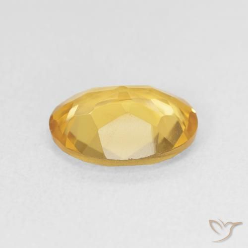 Citrine Gemstone in 11 x 9 mm (calibrated) Size for Sale, Citrine Stone in Bright Gold Color
