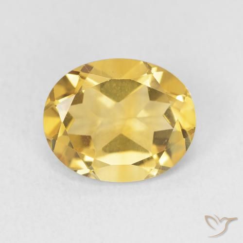 3.18ct Natural Medium Golden Citrine, Oval, VS