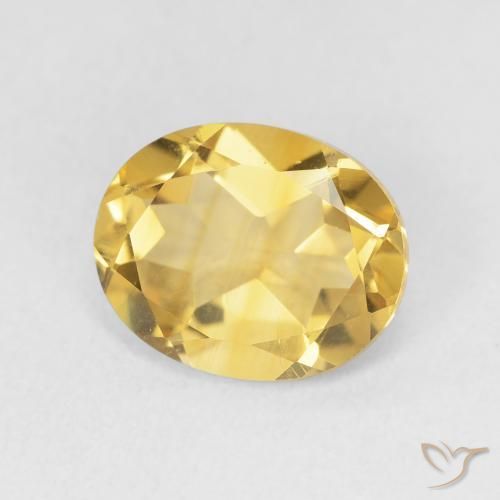 3.18 ct Golden Citrine Stone, Natural Citrine in Oval Facet Shape for Sale