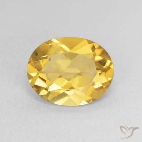 3.00ct Natural Deep Gold Citrine, Oval, VS