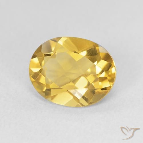 3.00 ct Golden Citrine Stone, Natural Citrine in Oval Facet Shape for Sale