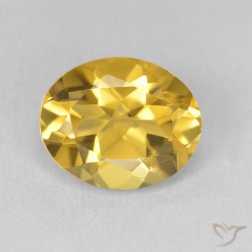 3.39ct Natural Deep Gold Citrine, Oval, VVS-VS