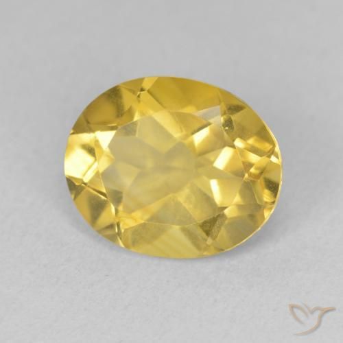 3.06 ct Golden Citrine Stone, Natural Citrine in Oval Facet Shape for Sale