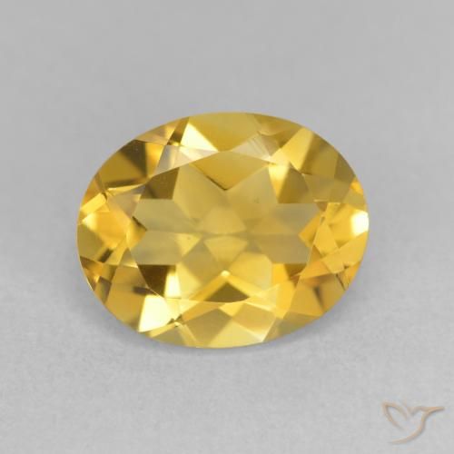 3.18ct Natural Deep Gold Citrine, Oval, VVS-VS