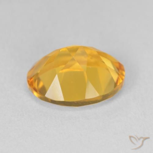 Citrine Gemstone in 11 x 9 mm (calibrated) Size for Sale, Citrine Stone in Golden Orange Color
