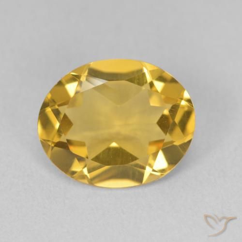 2.86ct Natural Medium Golden Citrine, Oval, VVS-VS