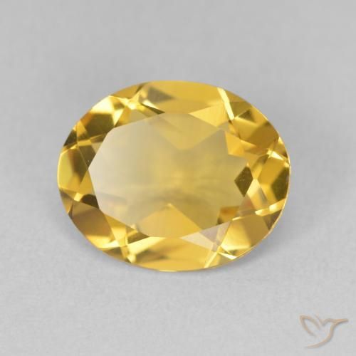 2.86 ct Golden Citrine Stone, Natural Citrine in Oval Facet Shape for Sale