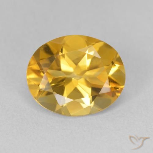 3.28ct Natural Golden Citrine, Oval, VVS