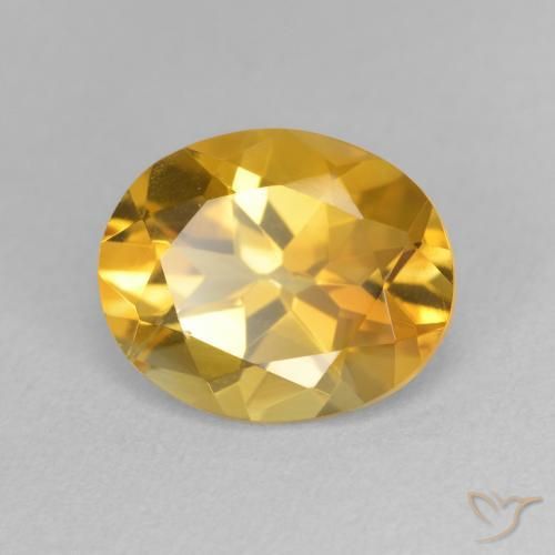3.28 ct Golden Citrine Stone, Natural Citrine in Oval Facet Shape for Sale