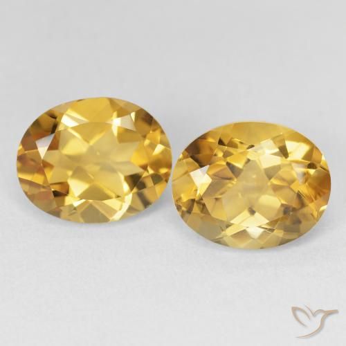 6.81ctw Natural Medium Light-Golden Citrine, Oval, VVS-VS