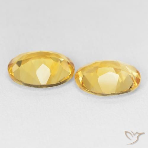 Citrine Gemstones in 11 x 9 mm (calibrated) Size for Sale, Citrine Stones in Golden Color