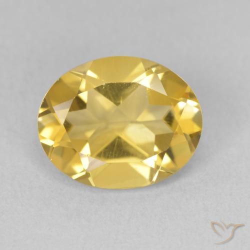 3.30ct Natural Medium Golden Citrine, Oval, VS